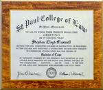 Bachelor of Laws Degree, 1953