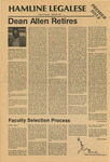 Hamline Legalese - Volume 1, No. 1 September 1981