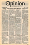The Opinion – Volume 33, No. 3, November 1990