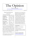 The Opinion – Volume 21, No. 1, January 2007